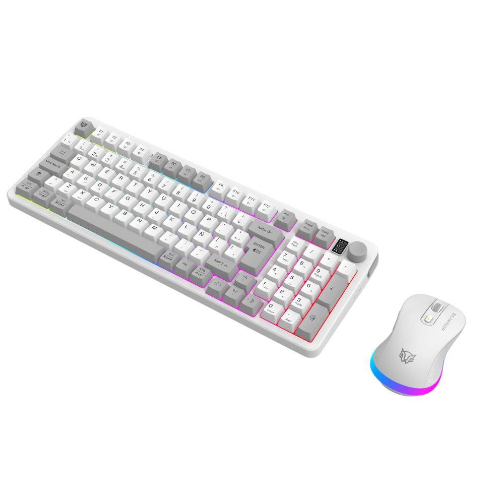 Kit Teclado y Mouse Balam Rush KG525, Blanco