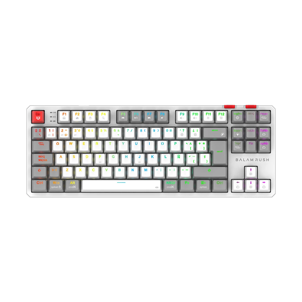 Kit Teclado y Mouse Balam Rush MK455, Blanco