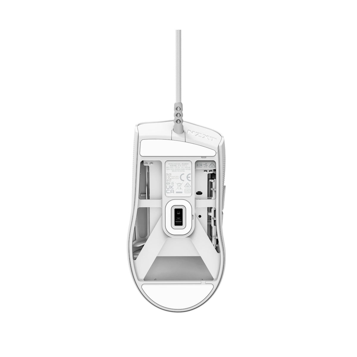 Mouse NZXT MS-001NW-02 Lift 2 Ergo, 26000 DPI, Blanco