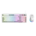 Kit Teclado y Mouse Balam Rush KG515 Alambrico, Blanco