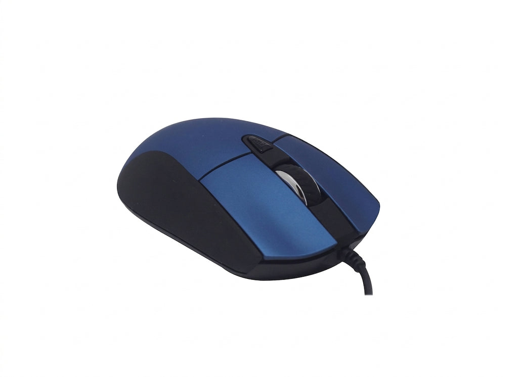 Mouse Naceb Technology NA-0115A Óptico, Alámbrico, 6 botones, 800 - 2400 DPI, Azul