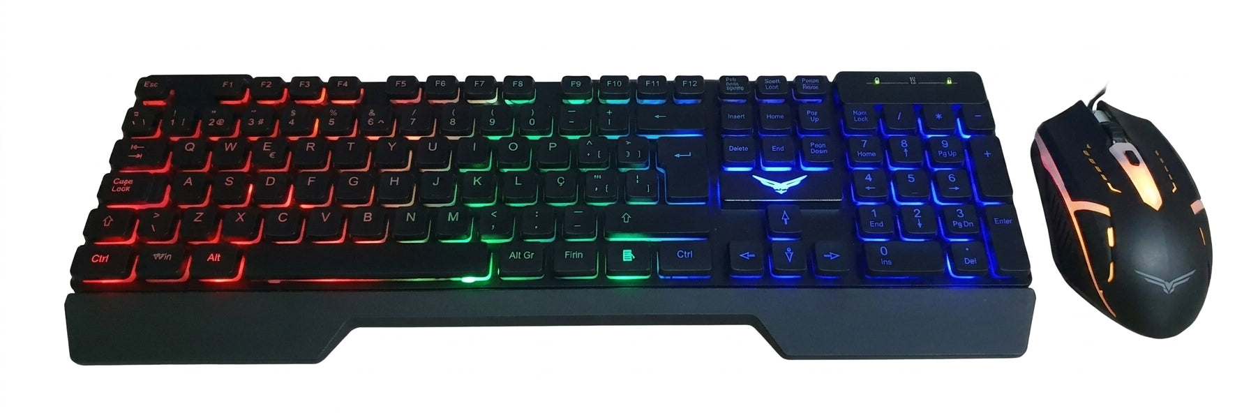 Kit Teclado y Mouse Gamer Naceb Technology Fallen, Negro