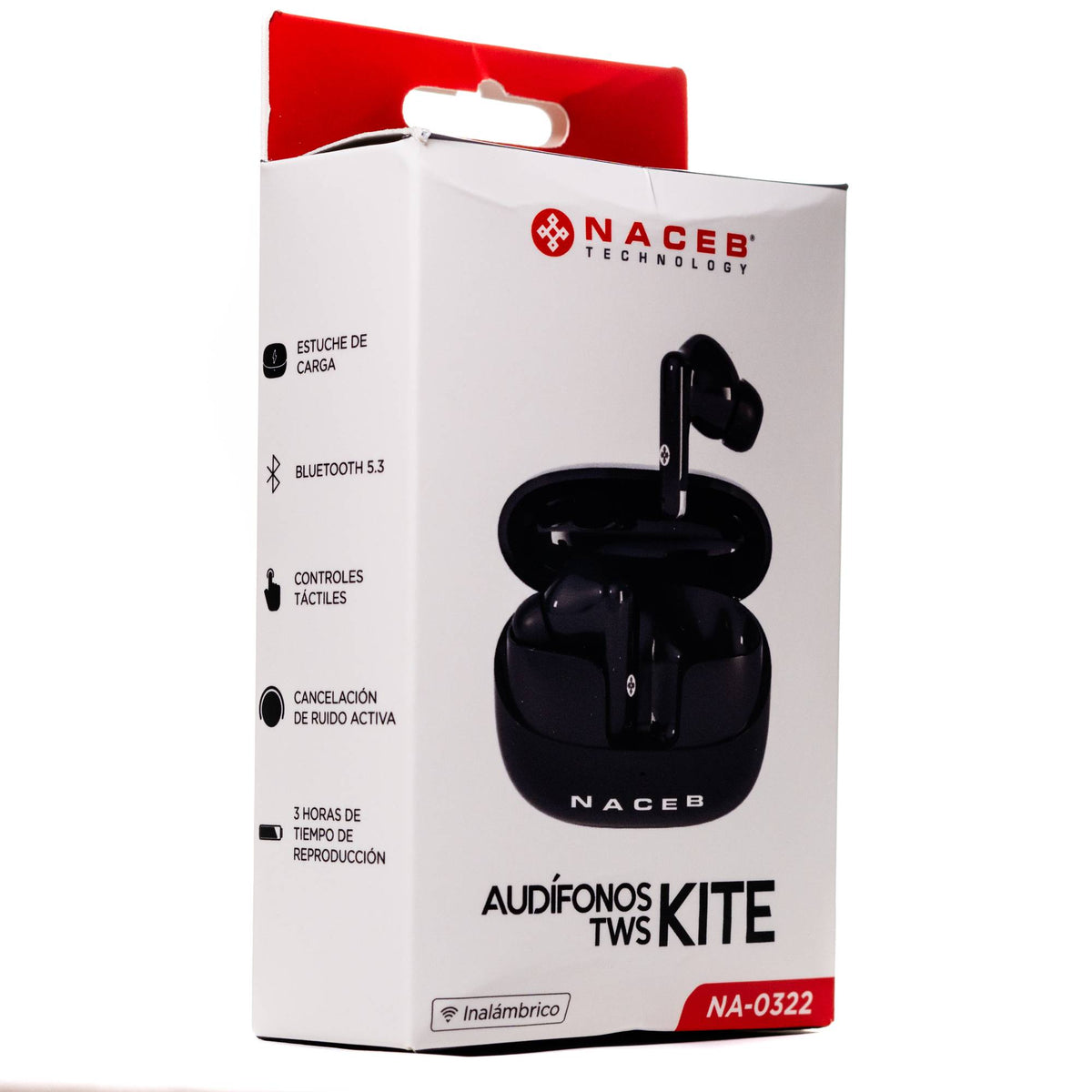 Headset NACEB NA-0322 In-Ears, Bluetooth 5.3, USB Tipo C, Control Tactil, ANS+ENC