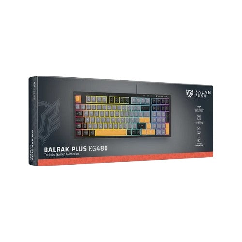 Teclado Balam Rush BR-945837, USB-C, Negro
