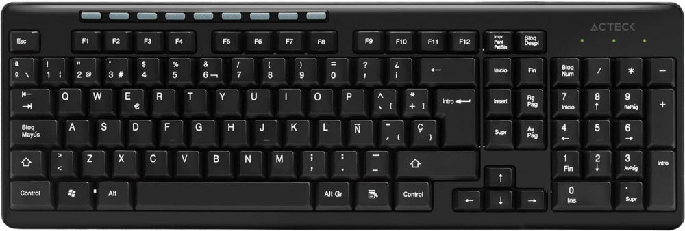 PC Gamer Teclado Acteck Inspire Ti215 / Inalambrico / Receptor Usb / Multimedia / 114 Teclas / Espa?Ol /Ac-913973 - Mythic Mexico