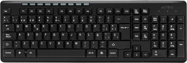 Teclado Acteck Inspire Ti215 / Inalambrico / Receptor Usb / Multimedia / 114 Teclas / Espa?Ol /Ac-913973