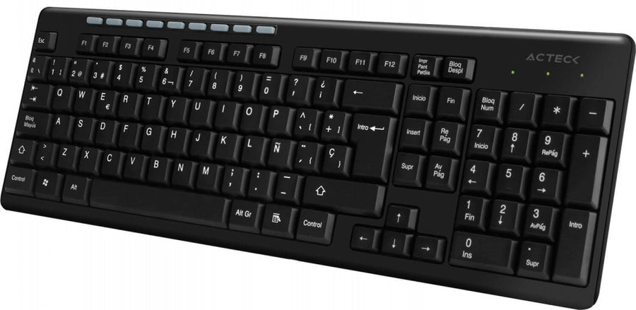 Teclado Acteck Inspire Ti215 / Inalambrico / Receptor Usb / Multimedia / 114 Teclas / Espa?Ol /Ac-913973