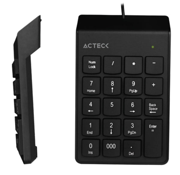 Teclado Acteck Inspire Tn220 / Numerico / Alambrico Usb / 19 Teclas / Negro / Ac-932622