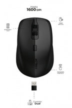 Mouse Acteck Óptico Optimize Trip MI670, Inalámbrico, USB-A, 1600DPI, Negro