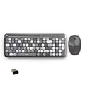 Kit Acteck Creator Chic Mk470 / Teclado Y Mouse / Inalambrico / Receptor Usb / Espa?Ol / Ranura Para Dispositivos / Multifuncion / 110 Teclas / Optico / 1600 Dpi / Negro Con Gris / Ac-935180