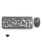 Kit Acteck Creator Chic Mk470 / Teclado Y Mouse / Inalambrico / Receptor Usb / Espa?Ol / Ranura Para Dispositivos / Multifuncion / 110 Teclas / Optico / 1600 Dpi / Negro Con Gris / Ac-935180