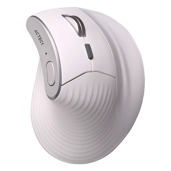 PC Gamer Mouse Acteck Virtuos Fitt Pro Mi770 / Vertical / Ergonomico / Inalambrico / Dual - Usb - Bluetooth / Recargable / Optico / 2400 Dpi Ajustable / 8 Botones Scroll / Blanco / Ac-936217 - México