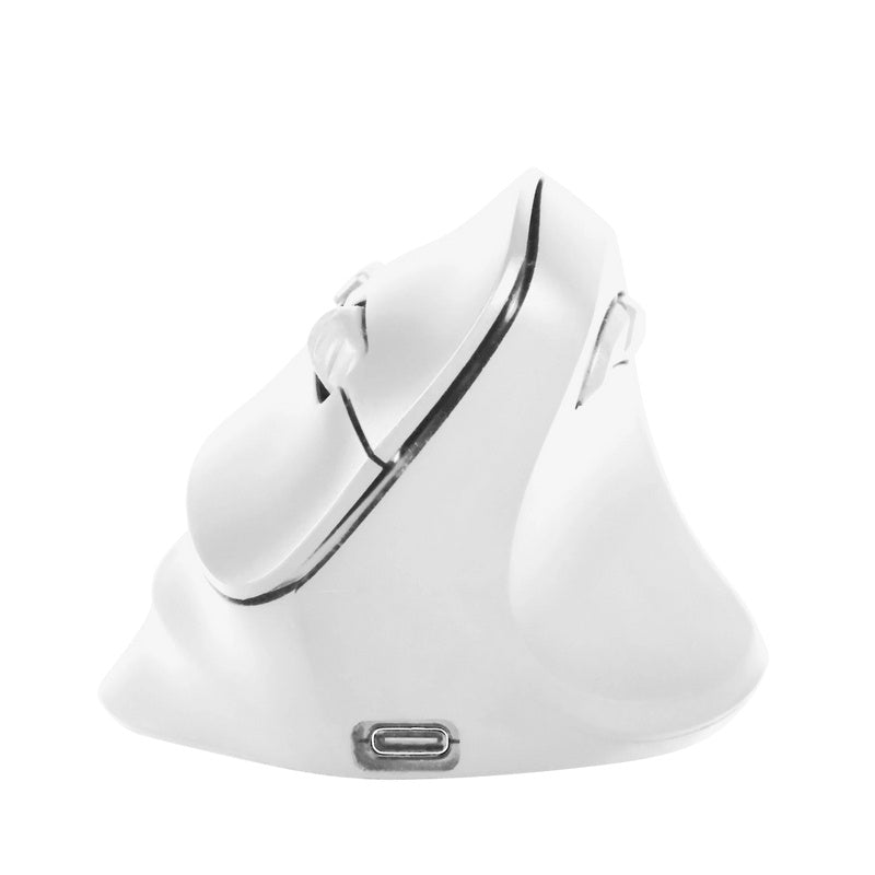 Mouse Acteck Virtuos Fitt Mi520 / Ergonomico / Vertical / Inalambrico / Dual Bluetooth Adaptador Usb / 2400 Dpi / Recargable / Blanco / Ac-936231