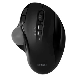 Mouse Acteck Virtuos Art Mi790 / Inalambrico / Dual  Bluetooth + Usb / 2400 Dpi Ajustable / Trackball / 7 Botones + Scroll / Recargable / Negro / Ac-936309