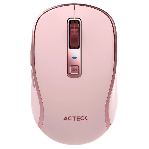 Mouse AActeck Optimize Trip Pro MI580, Inalámbrico, Óptico, 1.600DPI, RF Inalámbrico/Bluetooth, Rosa