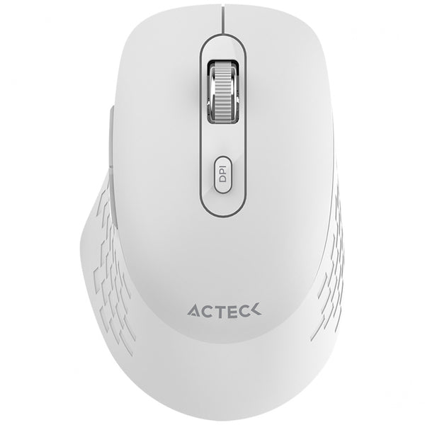 Mouse Acteck Optimize Flow Mi480 / Inalambrico / 1600 Dpi / 5 Botones Scroll / Alcance 10 M / Dongle Bt 2.4 Mhz / Blanco / Ac-939843