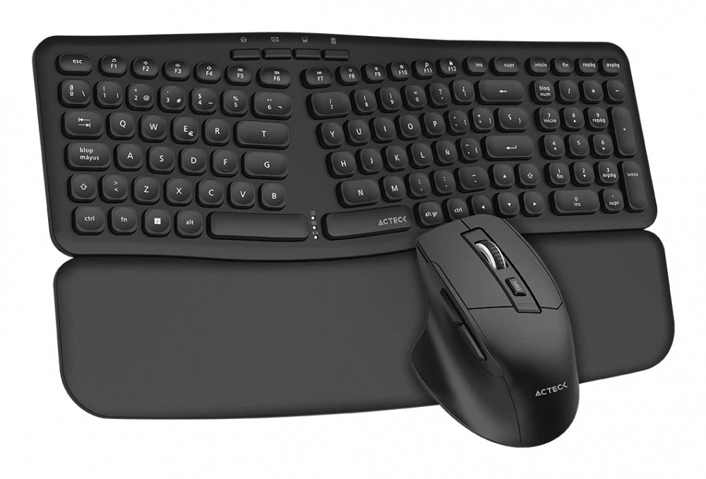 Kit de Teclado y Mouse Acteck Creator Ultra Confort MK650, Inalámbrico, RF Inalámbrico, Negro, Español