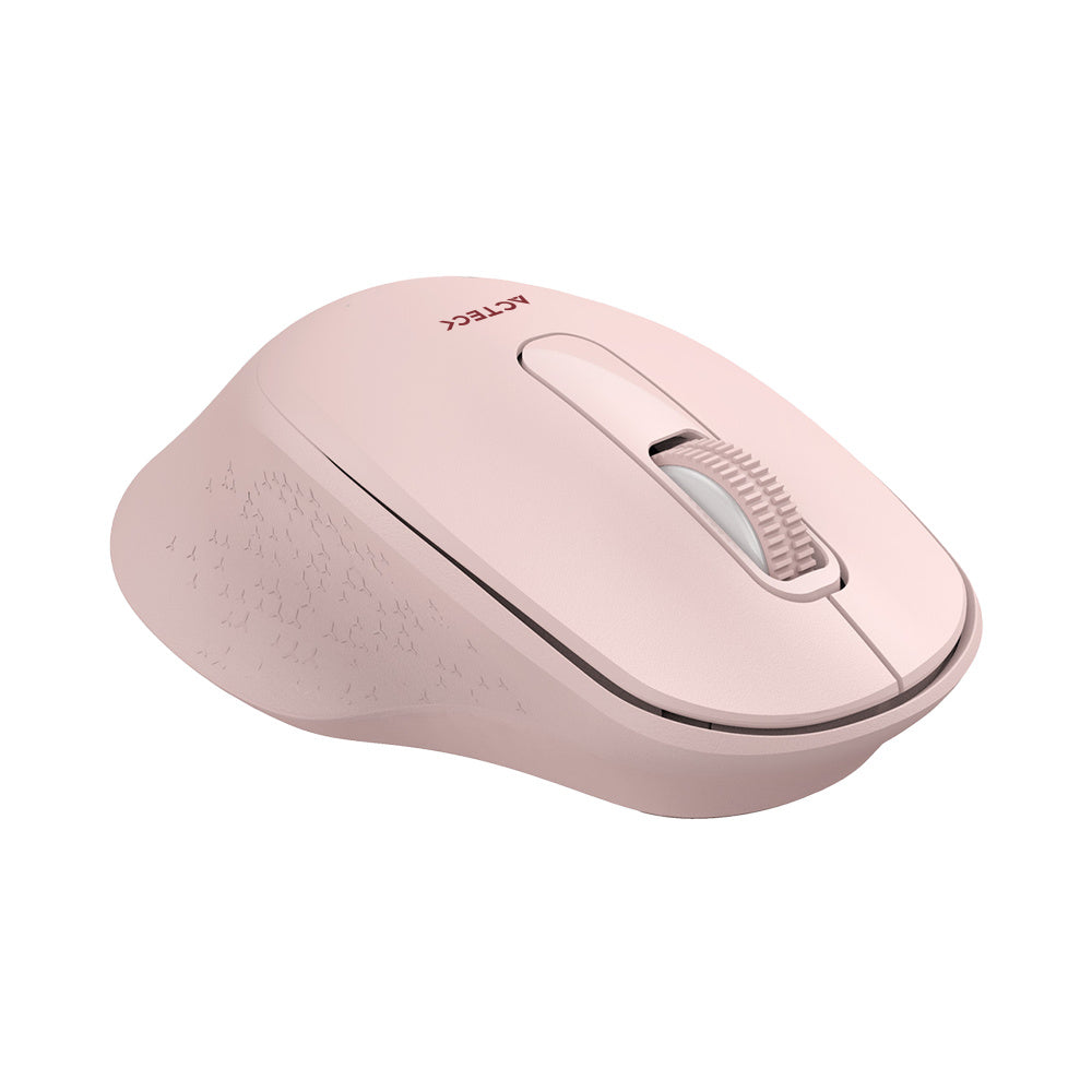 Mouse Acteck Optimize Ergo Mi470 / Inalambrico / Receptor Usb / Optico / 1600 Dpi Ajustable / 2 Botones Scroll / Ergonomico / Click Silencioso / Win Mac / Rosa / Ac-939881