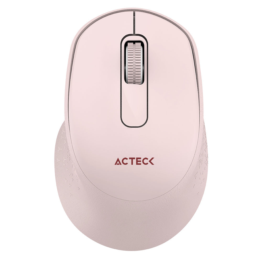 Mouse Acteck Optimize Ergo Mi470 / Inalambrico / Receptor Usb / Optico / 1600 Dpi Ajustable / 2 Botones Scroll / Ergonomico / Click Silencioso / Win Mac / Rosa / Ac-939881