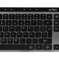 Teclado Acteck Inspire Krea Ti755 / Inalambrico Dual / Multidispositivo 2.4 Ghz + 2 Bt / Espa?Ol / Win - Mac / 118 Teclas / Bateria Recargable / Anti Ghosting / Negro - Gris / Ac-940085