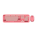 Kit Acteck Creator Chic K-Colors Mk485 / Inalambrico / Multimedia / Dongle 2.4 / Esp / 105 Teclas / Optico / 1600 Dpi Ajustable / 4 Botones + Scroll / Win + Mac / Rojo-Rosa / Ac-940207