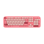 Kit Acteck Creator Chic K-Colors Mk485 / Inalambrico / Multimedia / Dongle 2.4 / Esp / 105 Teclas / Optico / 1600 Dpi Ajustable / 4 Botones + Scroll / Win + Mac / Rojo-Rosa / Ac-940207