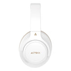 Audifonos Acteck Hype Epic Hp750 / Diadema / Inalambricos / Dual Bt -Aux 3.5 Mm / Bateria 75 Hrs / Microfono Omnidireccional / Cancelacion De Ruido / Bocinas 40 Mm 20 Hz A 20 Khz / Blanco / Ac-940863