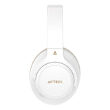 Audifonos Acteck Hype Epic Hp750 / Diadema / Inalambricos / Dual Bt -Aux 3.5 Mm / Bateria 75 Hrs / Microfono Omnidireccional / Cancelacion De Ruido / Bocinas 40 Mm 20 Hz A 20 Khz / Blanco / Ac-940863