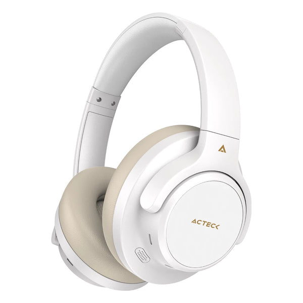 Audifonos Acteck Hype Epic Hp750 / Diadema / Inalambricos / Dual Bt -Aux 3.5 Mm / Bateria 75 Hrs / Microfono Omnidireccional / Cancelacion De Ruido / Bocinas 40 Mm 20 Hz A 20 Khz / Blanco / Ac-940863