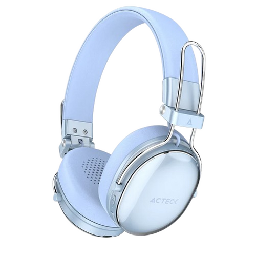 Audifonos Acteck Luxe Chic Hp710 / Diadema / Inalambricos / Bt 5.4 / Microfono Omnidireccional / 20 Hz A 20 Khz / Bateria 30 Hrs / Cancelacion De Ruido Hibrido / Azul / Ac-940917