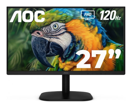 Monitor Led Aoc 27B35H3 / Color Negro / Panel Ips 27 / Hdmi Y Vga / Aspecto 16:9 / Tiempo De Respuesta 1Ms / 120Hz / Full Hd 1920X1080 / Vesa 100X100 Mm / Contraste 20,000,0001 / Brillo 300 Cd/M2