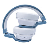 Audifonos Backdrop Inalambricos De Diadema Bluetooth - Alambricos Color Blanco Con Azul
