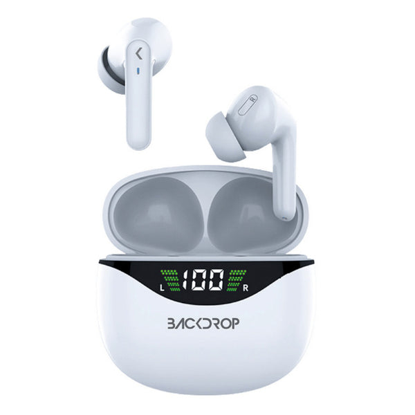 PC Gamer Audifonos Inalambricos Tws Backdrop /Control Tactil / Caja De Carga Con Pantalla /Manos Libres/10M/ Color Blanco - México