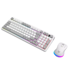 Kit Gamer Balam Rush Squad Conquest Pro Kg525 / Teclado Y Mouse / Dual / Dongle Usb - Bt / Espa?Ol / 97 Teclas / Recargable / Iluminacion Rgb / Win / Optico / 7200 Dpi Ajustable / Blanco / Br-940436