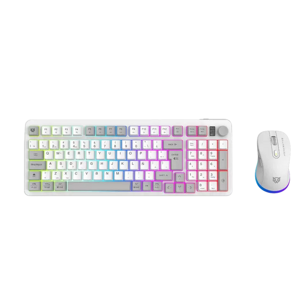 PC Gamer Kit Gamer Balam Rush Squad Conquest Pro Kg525 / Teclado Y Mouse / Dual / Dongle Usb - Bt / Espa?Ol / 97 Teclas / Recargable / Iluminacion Rgb / Win / Optico / 7200 Dpi Ajustable / Blanco / Br-940436 - México
