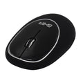 Mouse Ergonomico Ghia / Gt100nn / Inalambrico / Receptor Usb / 2 Botones / Scroll / 1000 Dpi / Memory Foam / Negro