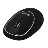 Mouse Ergonomico Ghia / Gt100nn / Inalambrico / Receptor Usb / 2 Botones / Scroll / 1000 Dpi / Memory Foam / Negro