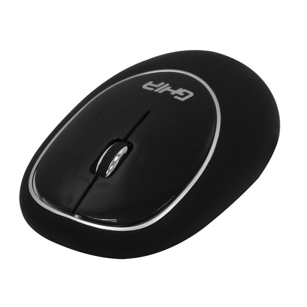 PC Gamer Mouse Ergonomico Ghia / Gt100nn / Inalambrico / Receptor Usb / 2 Botones / Scroll / 1000 Dpi / Memory Foam / Negro - México