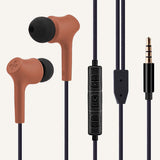Audifonos Manos Libres Hune Haya Sustentable Trenzado Con Microfono Jack 3.5 (Corteza)