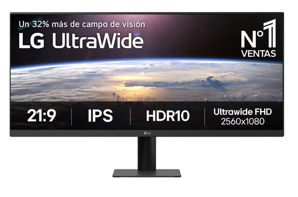 Monitor Pc Lg 29U511A Ultrawide Wfhd 29,Panel Ips,2560X1080,100Hz,Asp 21:9,Brillo 250Cd/M2,Contr 1000:1,Tr 5Ms,Hdmi,Displayport,Hdr10,Dynamic Action Sync,Black Stabilizer,Reader Mode,Vesa  100X100.