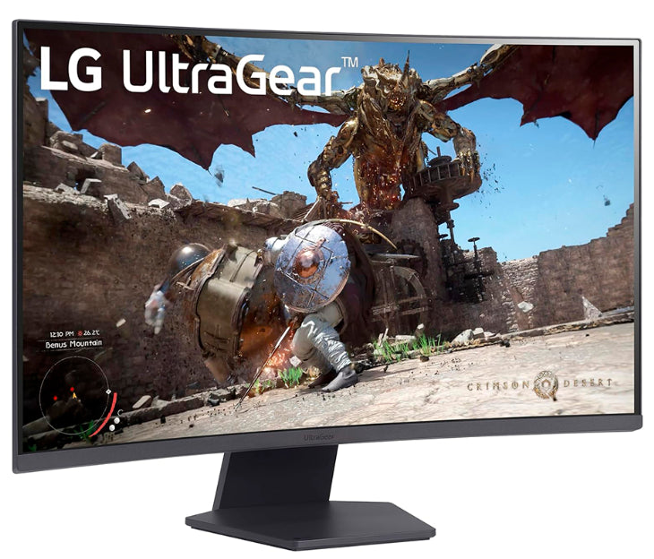 Monitor Lg Ultragear 32Gs60Qc Gamer Curvo Qhd 31.5,Panel Va, 2560X1440, 180Hz, Tr 1Ms, Curvatura 1000R, Hdr10, Amd Freesync, Aspecto 16:09, Contraste 3000:1, Displayport, Hdmi, Montaje 100X100