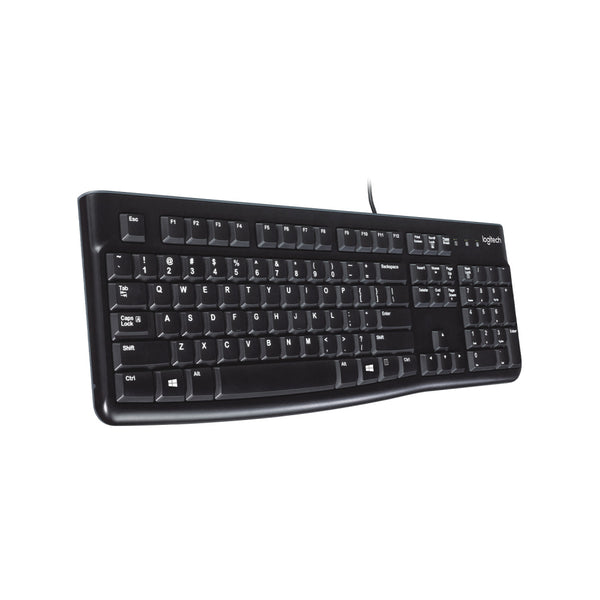 Teclado Logitech K120 Negro Alambrico Usb Pc / Windows Resistente A Derrames