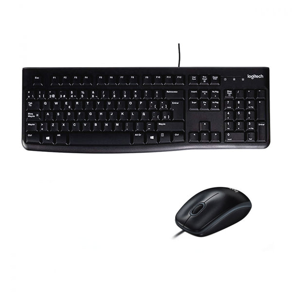 Teclado/Mouse Logitech Mk120 Negro Alambricos Usb Pc / Windows