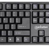 Kit de Teclado y Mouse Manhattan 178990, Inalámbrico, USB, Negro (Español)