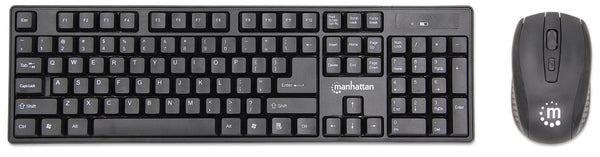 PC Gamer Kit de Teclado y Mouse Manhattan 178990, Inalámbrico, USB, Negro (Español) - México