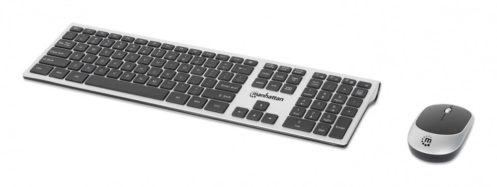 Kit de Teclado y Mouse Manhattan MWK7400, Inalámbrico, RF Inalámbrico, Multicolor, Español