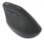 Mouse Ergonómico Manhattan 190336, Inalámbrico, Óptico, 1.600DPI, RF Inalámbrico, Negro