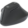 Mouse Ergonómico Manhattan 190336, Inalámbrico, Óptico, 1.600DPI, RF Inalámbrico, Negro
