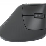 Mouse Ergonómico Manhattan 190336, Inalámbrico, Óptico, 1.600DPI, RF Inalámbrico, Negro
