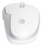 Mouse Manhattan MW6185, Inalámbrico, Óptico, 1.600DPI, RF Inalámbrico, Blanco